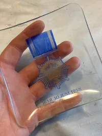 Livgarde glas plakette