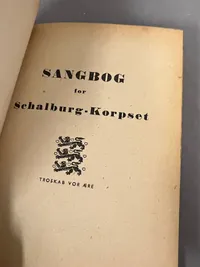 Ekstrem sjælden original sangbog fra  Schalburgkorpset