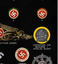 Ekstremt sjældent originalt DNSAP-hæderstegn for deltagelse i Roskilde-slaget d. 30. juni 1940
