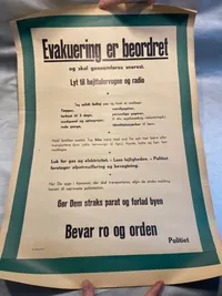 Original evakueringsplakat