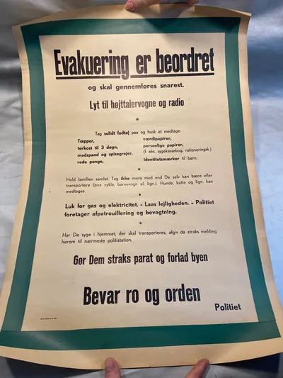 Original evakueringsplakat
