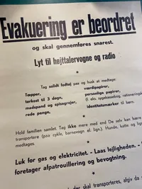 Original evakueringsplakat