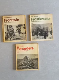 Sjældent komplet sæt bøger - Frontsvin, Frostknuder og forrædere
