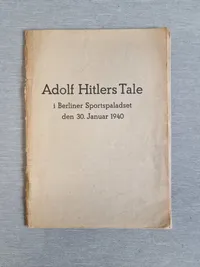 Samling originale taler af Adolf Hitler