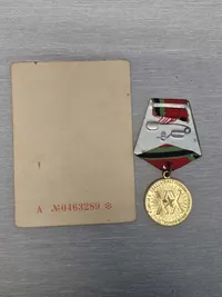 Original russisk medalje med tildelingspapirer