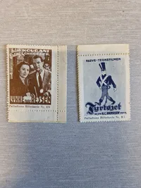 Lot originale mini brevkort, dansebilletter mm.