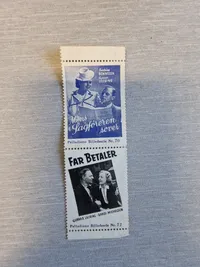 Lot originale mini brevkort, dansebilletter mm.