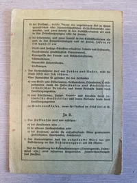 Originalt tysk legitimationskort