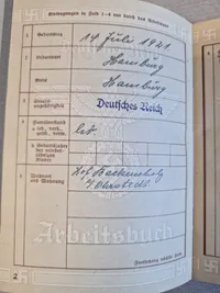 Original tysk Arbeitsbuch