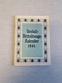 Original tysk kalender fra 1941