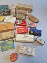 Stort lot originale ammunitions æsker mm.