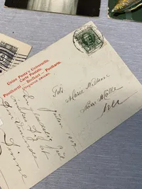 4 stk danske postkort - over 100 år gamle m danske frimærker