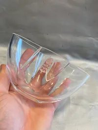 Anja Kjær glasskål med statens logo