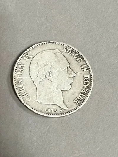 Dansk sølv 2 kr 1876