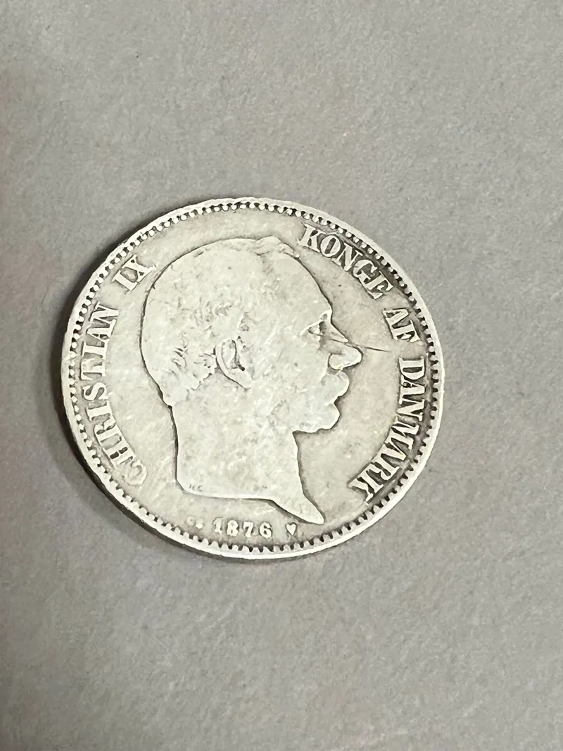 Dansk sølv 2 kr 1876