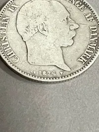 Dansk sølv 2 kr 1876