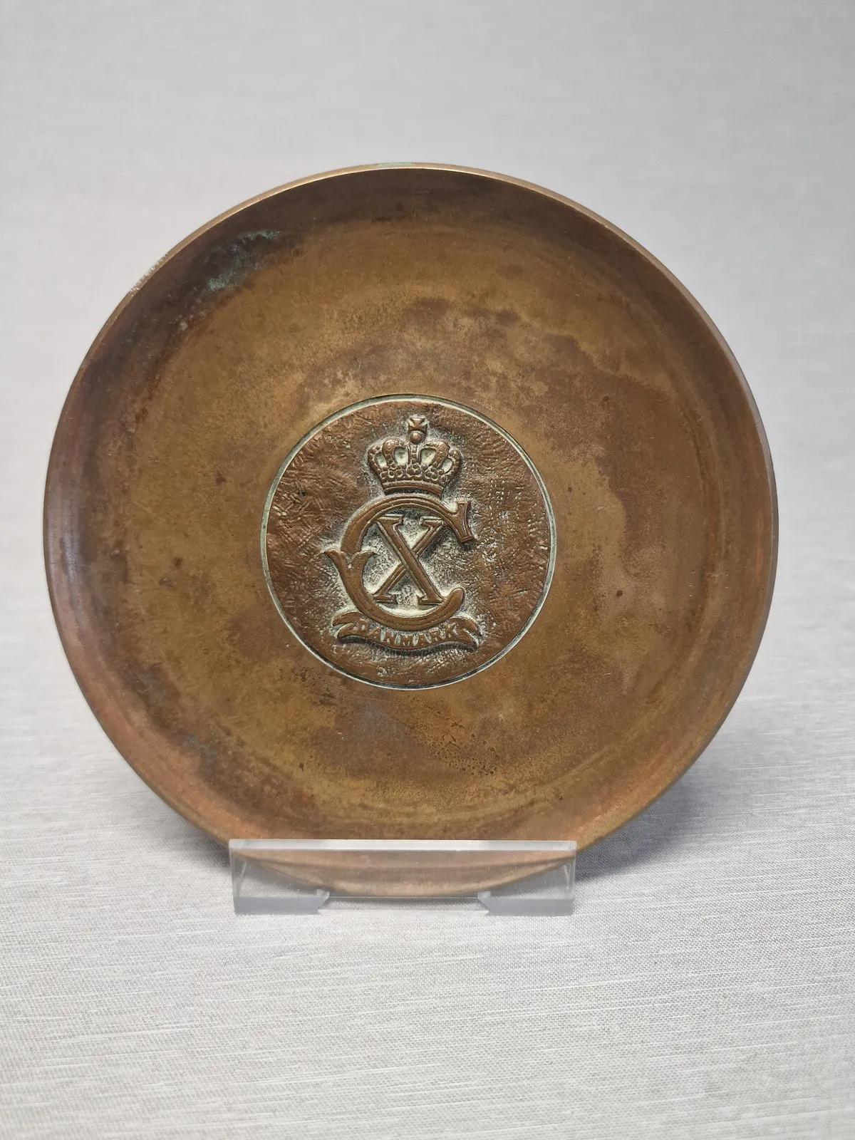 Original bronze fad for chauffør Krone 1