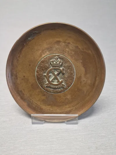 Original bronze fad for chauffør Krone 1