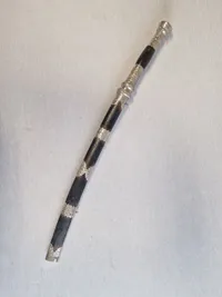 Original sølvmonteret Dha sværd fra Siam, uhyggelig skarp