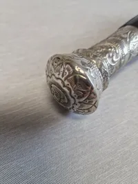 Original sølvmonteret Dha sværd fra Siam, uhyggelig skarp