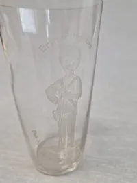 Sjælden originalt jubilæums glas fra den kongelige livgarde - 1658-1908 - glasset er blæst på Fyns Glasværk
