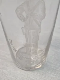 Sjælden originalt jubilæums glas fra den kongelige livgarde - 1658-1908 - glasset er blæst på Fyns Glasværk