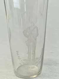 Sjælden originalt jubilæums glas fra den kongelige livgarde - 1658-1908 - glasset er blæst på Fyns Glasværk