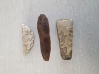 Samling diverse flintøkser mm - fra den danske bondestenalder