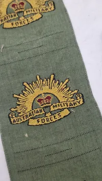 Samling australske Rising Sun stofmærker. Original
