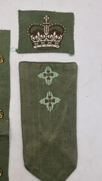 Samling australske Rising Sun stofmærker. Original