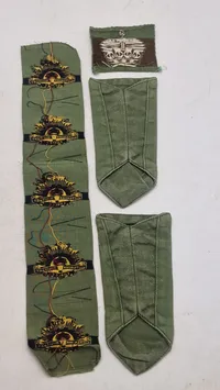 Samling australske Rising Sun stofmærker. Original