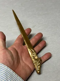 Papirkniv som hestehoved