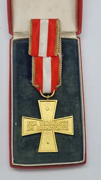 Feuerwehr-Ehrenzeichen fra Slesvig-Holsten, komplet med sin originale æske. Original