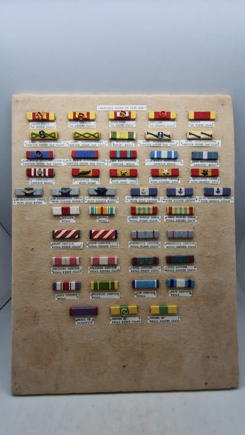 Samling sild på tavle Syd Vietnam . Originale