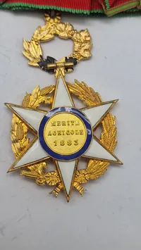 Fransk Ordre du Mérite agricole" (Ordenen for landbrugsfortjeneste). Original