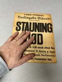 Original løbeseddel: Stauning død 1942