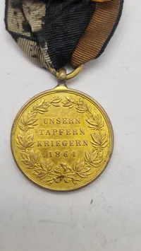 preussisk krigserindringsmedalje fra 1864 for deltagere i krigen i Slesvig-Holsten. Original