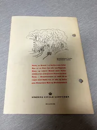 Original Dansk WW2 folder ved luftangreb