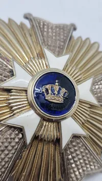 bryststjerne fra den belgiske Kroneorden (Ordre de la Couronne).  Original
