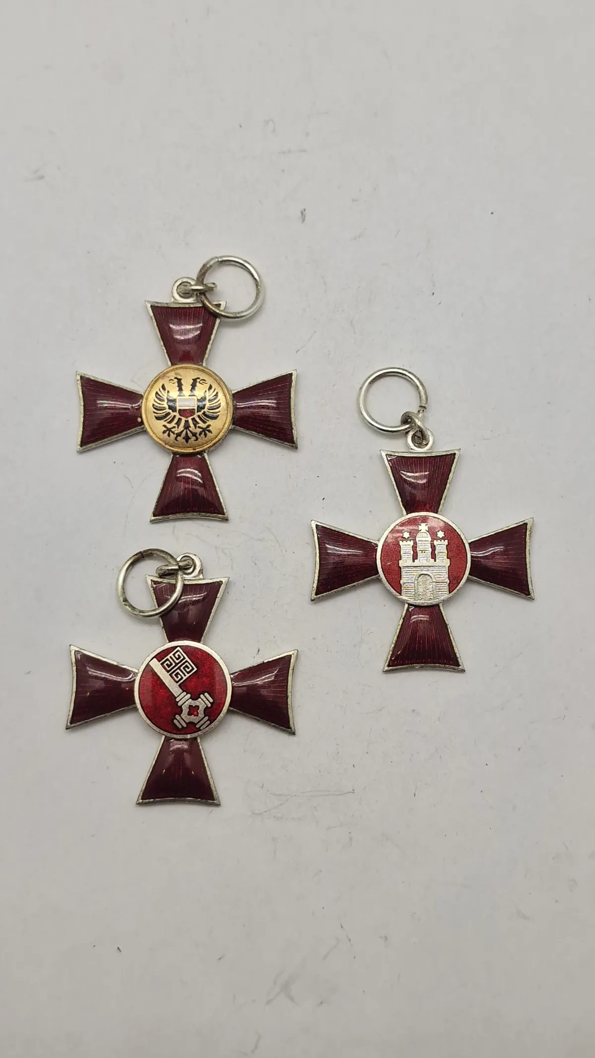 Samling tyske ww1 Hanseatenkreuz. Originale
