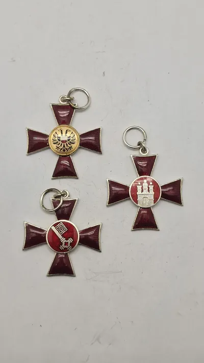 Samling tyske ww1 Hanseatenkreuz. Originale