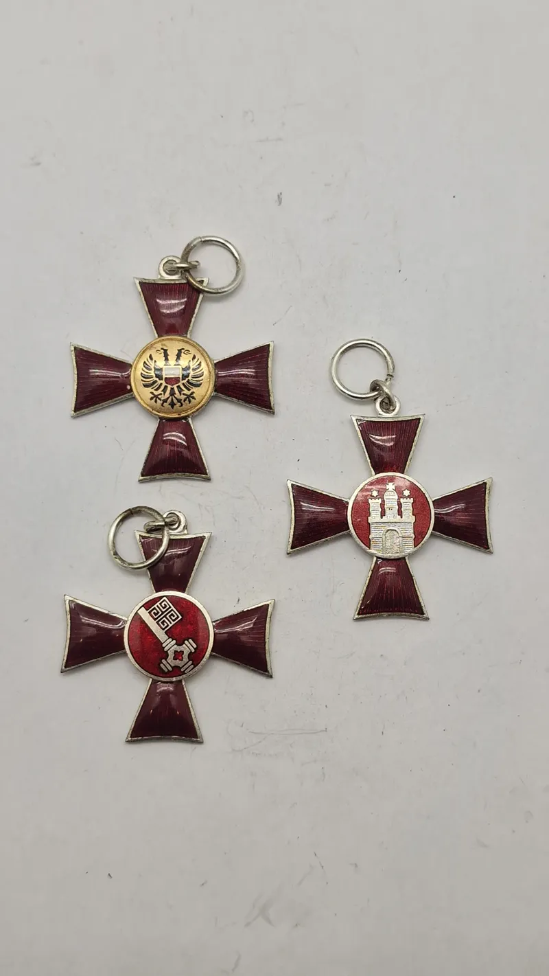 Samling tyske ww1 Hanseatenkreuz. Originale