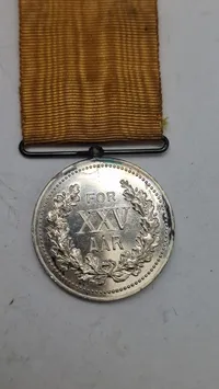 Dansk Brandvæsens Medalje for 25 års tjeneste. Original