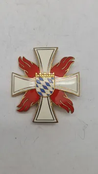 Tysk Bavarian Fire Service Special Merit Cross. Original