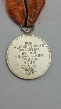 German 1936 Olympic medal/Olympia Erinnerungsmedaile. Original