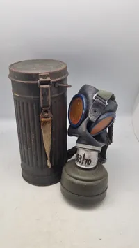 Tysk gasmaske med hylster, ww2. Original