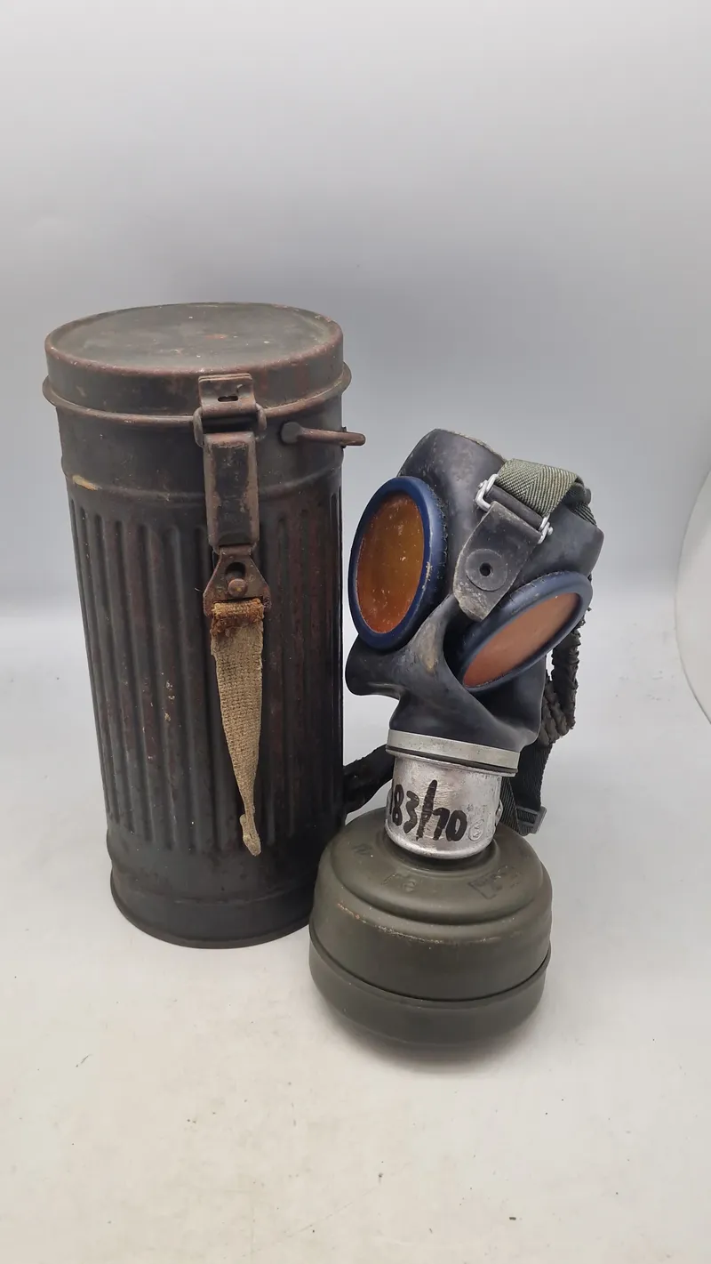 Tysk gasmaske med hylster, ww2. Original