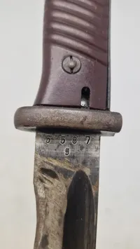 Tysk K98 bajonet, nummerens. Original