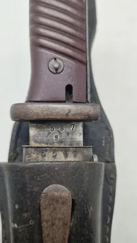 Tysk K98 bajonet, nummerens. Original