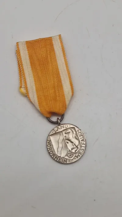 Tysk redningsmedalje fra delstaten Nordrhein-Westfalen. Original